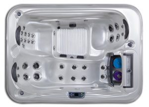 Santiago 3 seat 7 foot 110v hot tub with lounge seat