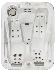 South Seas Deluxe 533DL hot tub with 3 seats, dual lounge seats