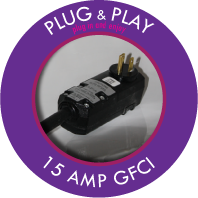 110v / 15 amp plug for plug & play hot tubs